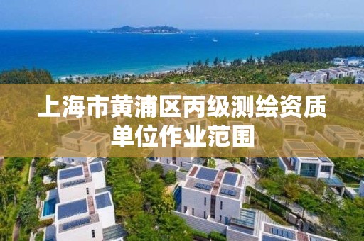 上海市黄浦区丙级测绘资质单位作业范围