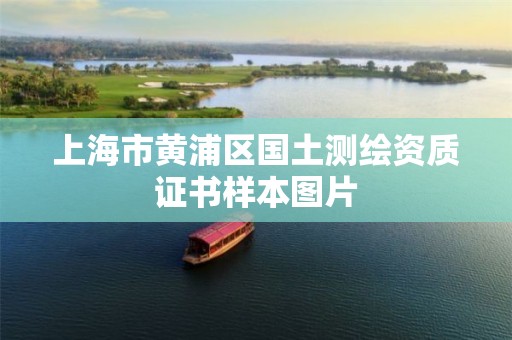 上海市黄浦区国土测绘资质证书样本图片