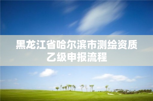 黑龙江省哈尔滨市测绘资质乙级申报流程