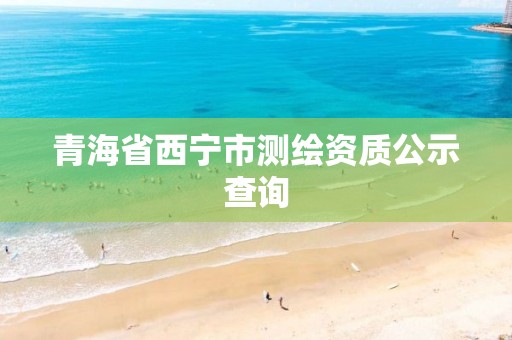 青海省西宁市测绘资质公示查询