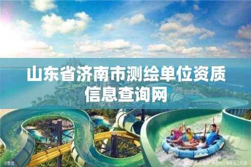 山东省济南市测绘单位资质信息查询网