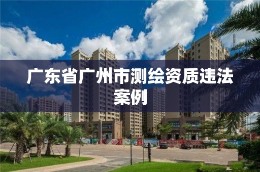 广东省广州市测绘资质违法案例