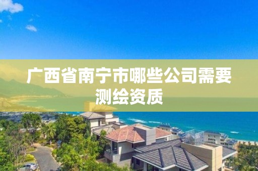 广西省南宁市哪些公司需要测绘资质