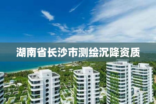 湖南省长沙市测绘沉降资质