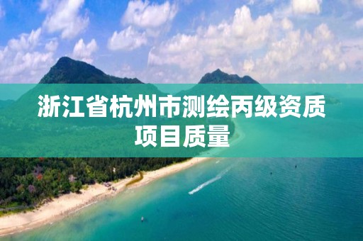 浙江省杭州市测绘丙级资质项目质量