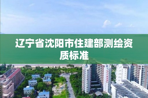 辽宁省沈阳市住建部测绘资质标准