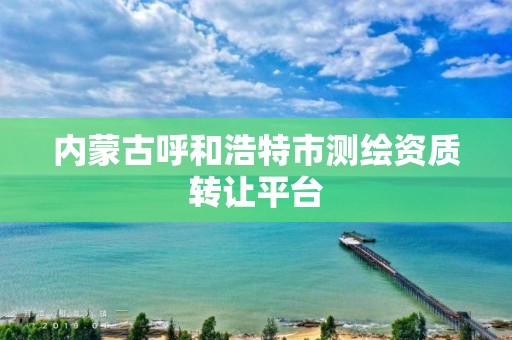 内蒙古呼和浩特市测绘资质转让平台