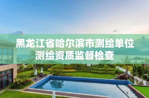 黑龙江省哈尔滨市测绘单位测绘资质监督检查