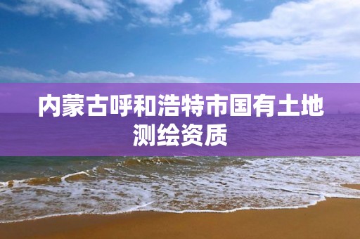 内蒙古呼和浩特市国有土地测绘资质