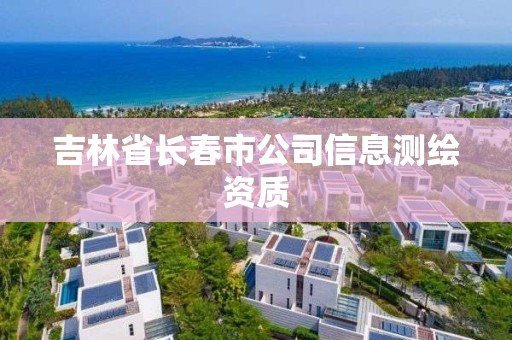 吉林省长春市公司信息测绘资质