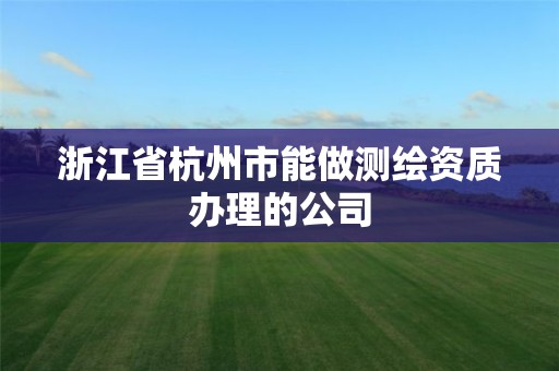 浙江省杭州市能做测绘资质办理的公司