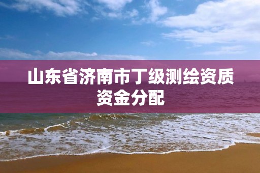 山东省济南市丁级测绘资质资金分配