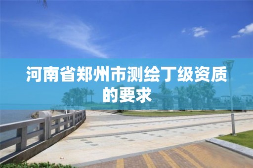 河南省郑州市测绘丁级资质的要求