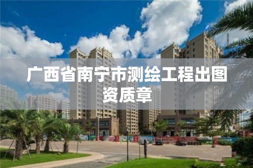 广西省南宁市测绘工程出图资质章