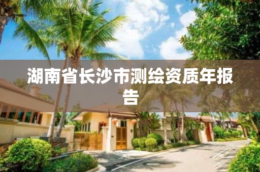 湖南省长沙市测绘资质年报告