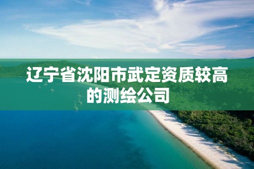 辽宁省沈阳市武定资质较高的测绘公司