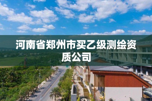 河南省郑州市买乙级测绘资质公司