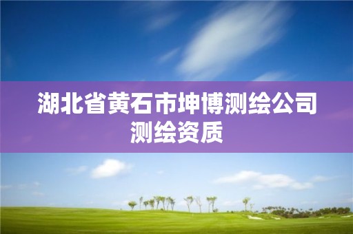 湖北省黄石市坤博测绘公司测绘资质