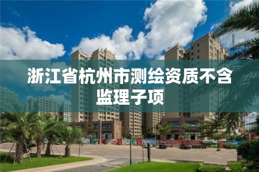 浙江省杭州市测绘资质不含监理子项