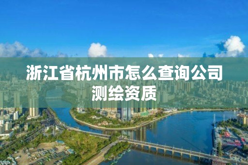 浙江省杭州市怎么查询公司测绘资质