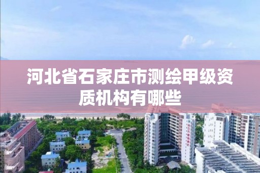 河北省石家庄市测绘甲级资质机构有哪些