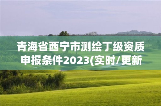 青海省西宁市测绘丁级资质申报条件2023(实时/更新中)