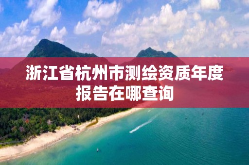 浙江省杭州市测绘资质年度报告在哪查询