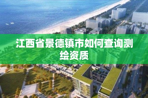 江西省景德镇市如何查询测绘资质