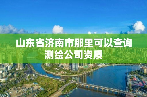 山东省济南市那里可以查询测绘公司资质