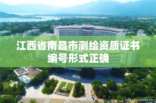 江西省南昌市测绘资质证书编号形式正确