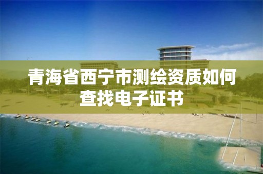 青海省西宁市测绘资质如何查找电子证书