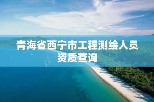 青海省西宁市工程测绘人员资质查询