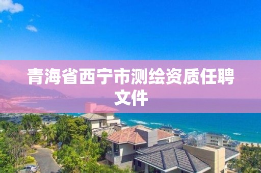 青海省西宁市测绘资质任聘文件