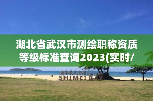 湖北省武汉市测绘职称资质等级标准查询2023(实时/更新中)