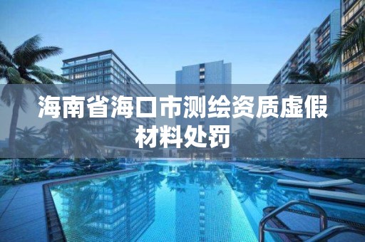 海南省海口市测绘资质虚假材料处罚