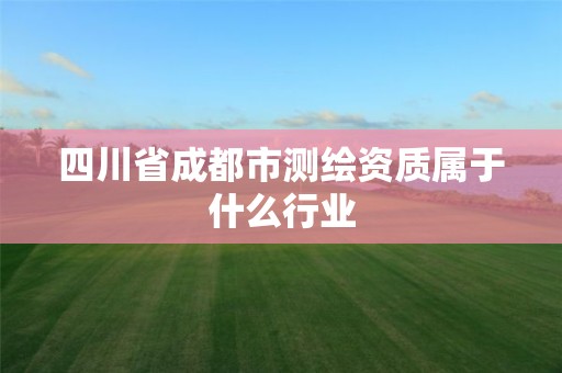 四川省成都市测绘资质属于什么行业