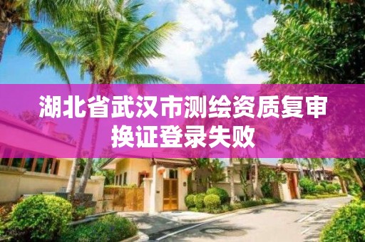 湖北省武汉市测绘资质复审换证登录失败