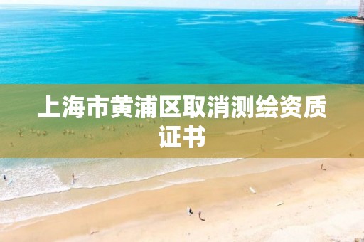 上海市黄浦区取消测绘资质证书