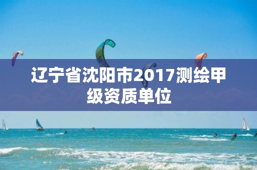 辽宁省沈阳市2017测绘甲级资质单位