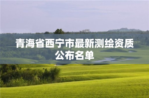 青海省西宁市最新测绘资质公布名单