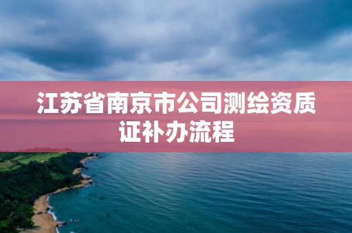 江苏省南京市公司测绘资质证补办流程