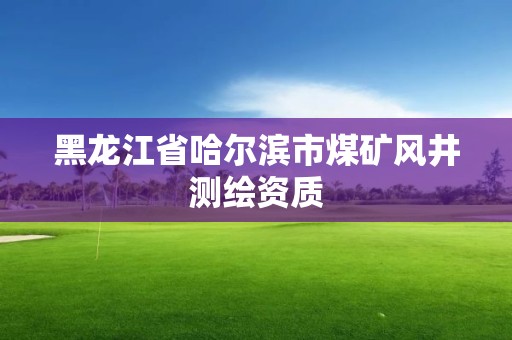 黑龙江省哈尔滨市煤矿风井测绘资质