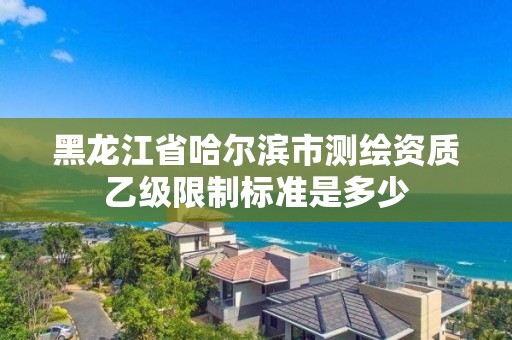 黑龙江省哈尔滨市测绘资质乙级限制标准是多少