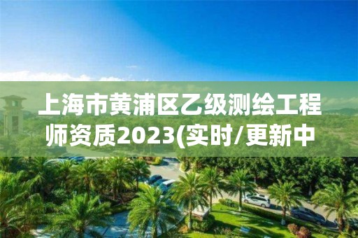 上海市黄浦区乙级测绘工程师资质2023(实时/更新中)