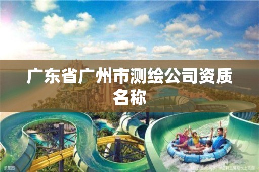 广东省广州市测绘公司资质名称