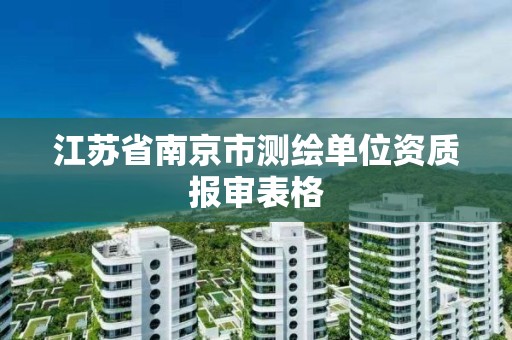 江苏省南京市测绘单位资质报审表格