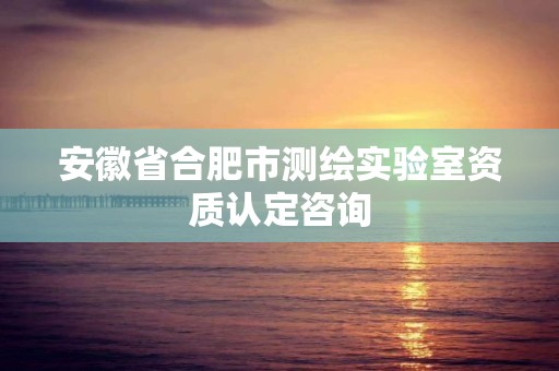 安徽省合肥市测绘实验室资质认定咨询