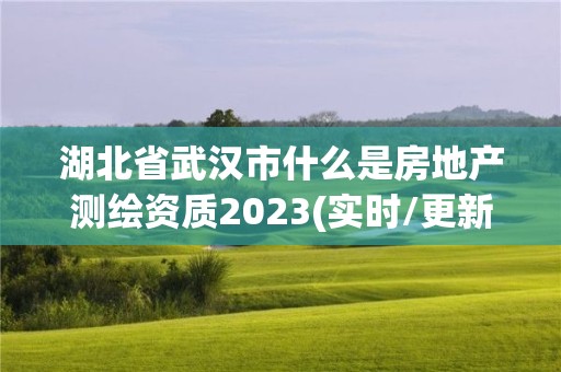 湖北省武汉市什么是房地产测绘资质2023(实时/更新中)