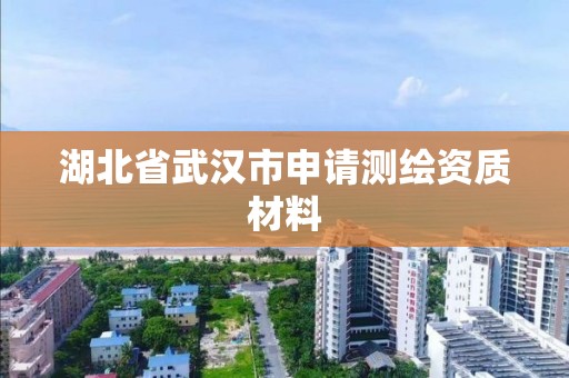 湖北省武汉市申请测绘资质材料