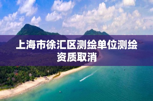 上海市徐汇区测绘单位测绘资质取消